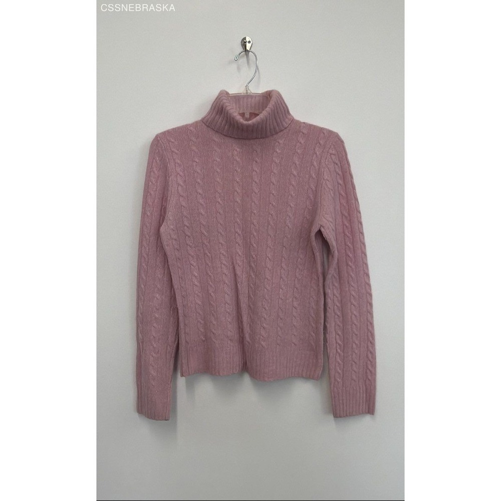 J Crew Pink Womens Cowlneck Knit Sweater Pullover Wool‎ - Size M